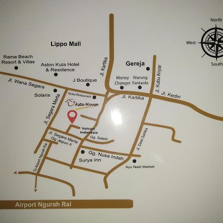 Asta House Hotel Кута Екстериор снимка